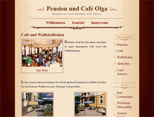 Tablet Screenshot of pension-cafe-olga.de